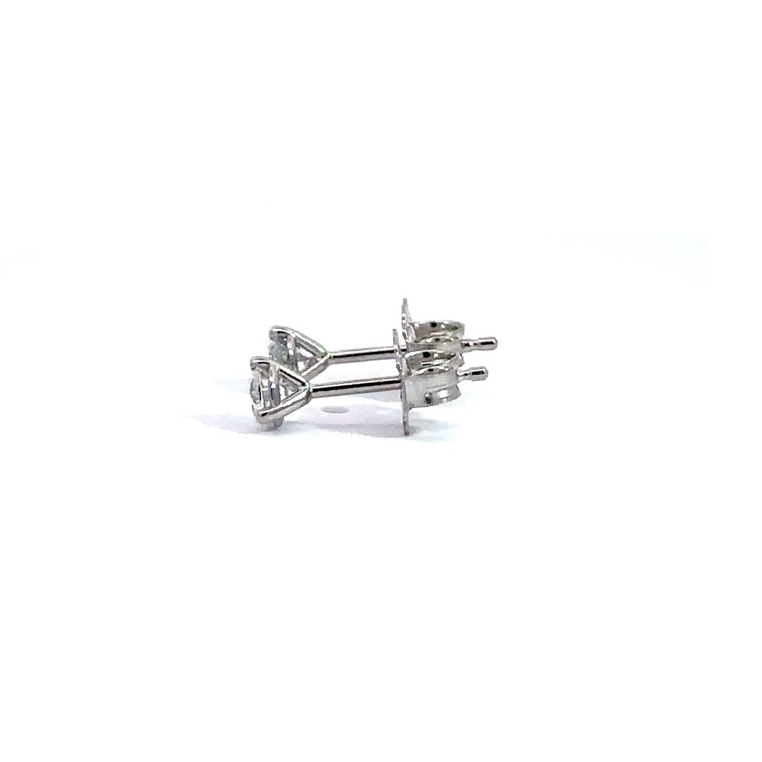 Solitaire Earrings (Martini-Set) - 14k Gold