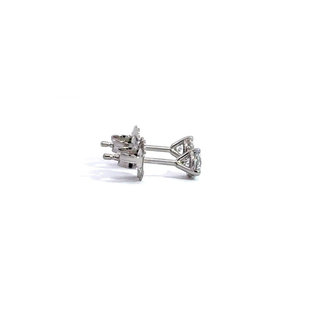 Solitaire Earrings (Martini-Set) - 14k Gold