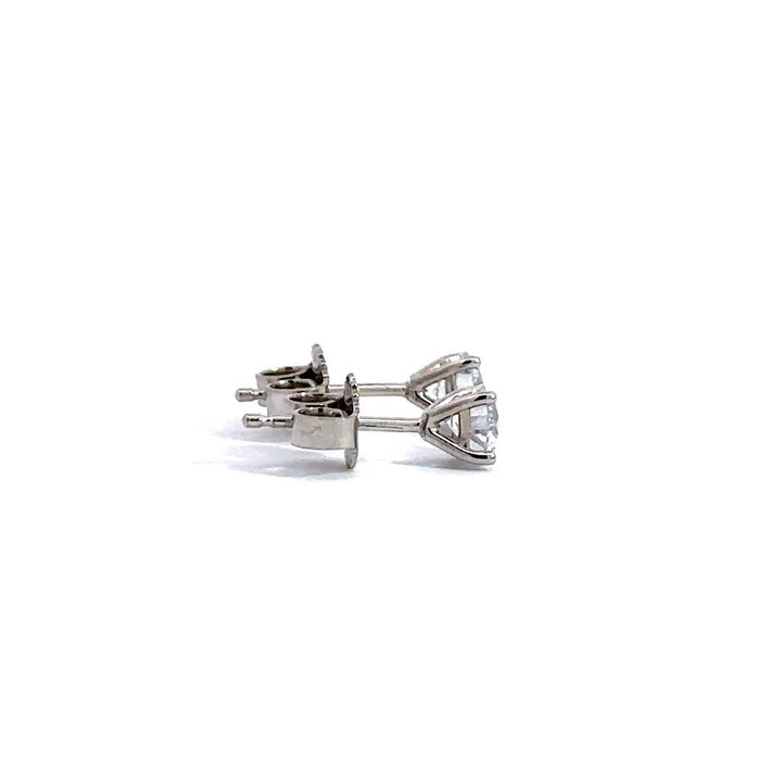 Solitaire Earrings (4-Prong) - 14k Gold