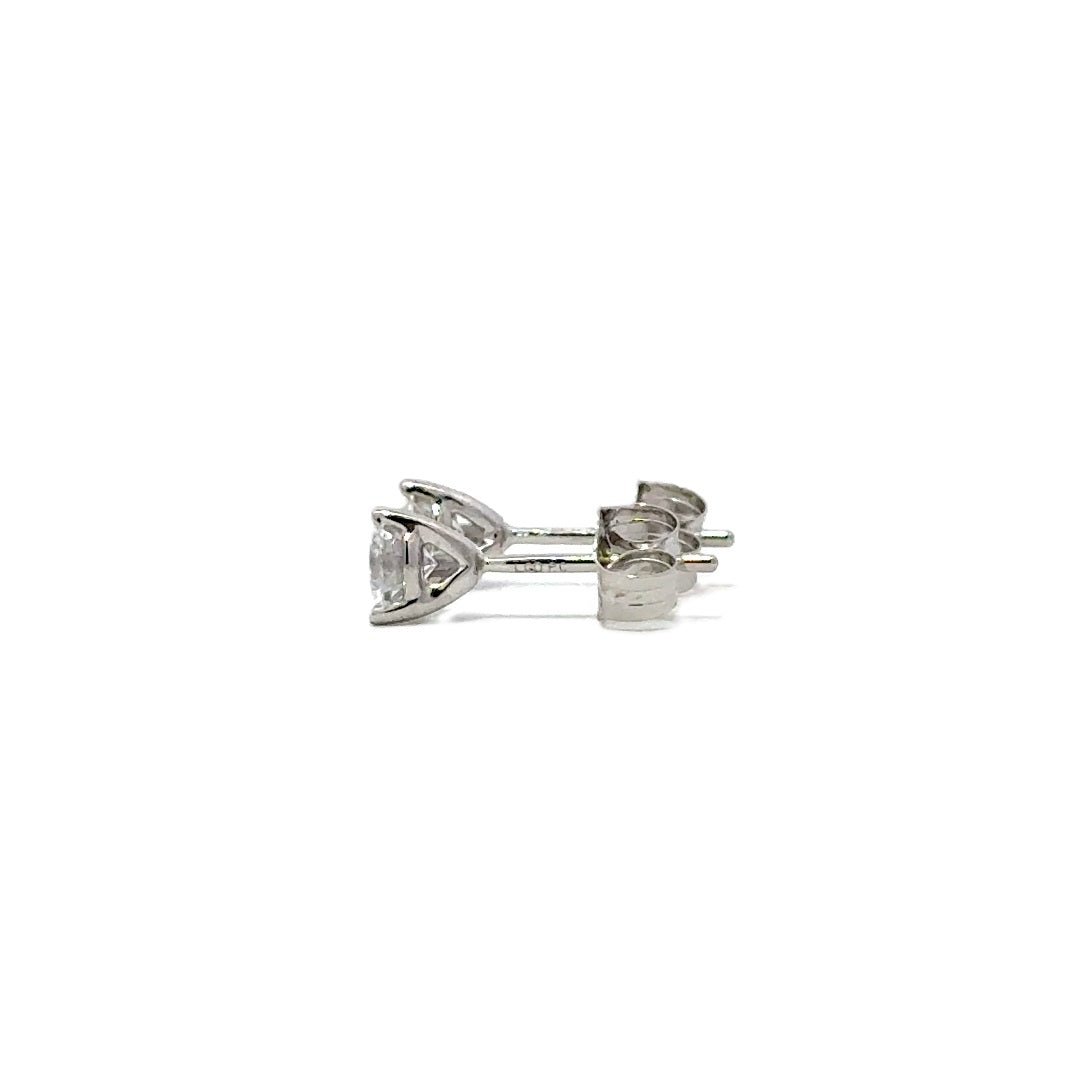 Solitaire Earrings (Martini-Set) - 14k Gold