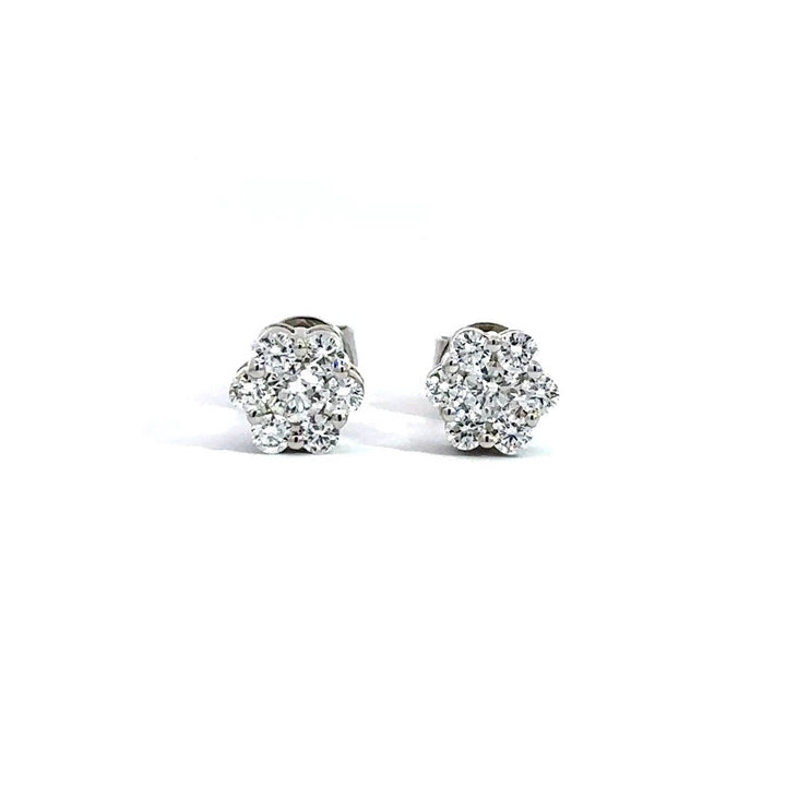 Flower Stud Earrings - 14k Gold