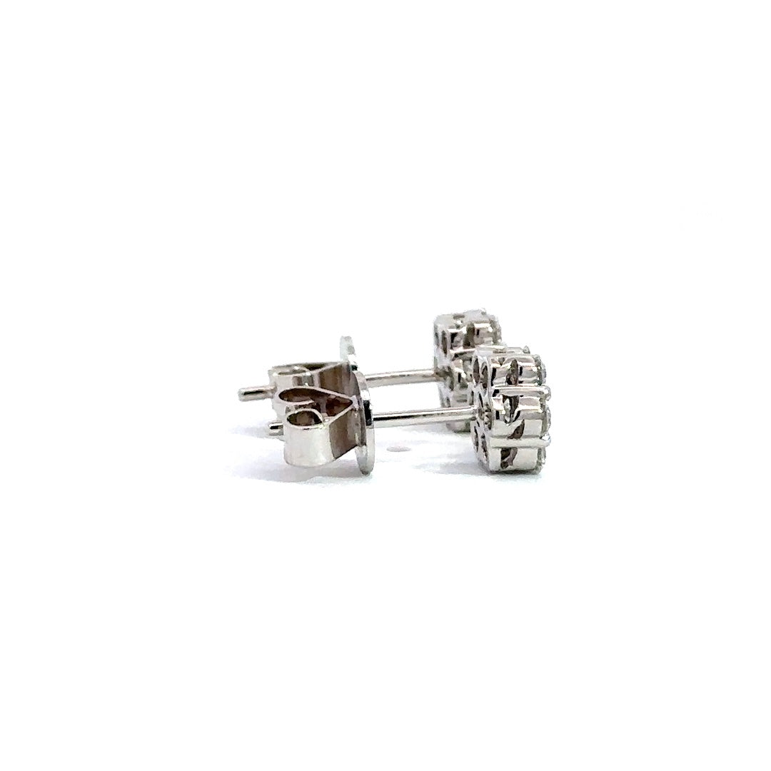Flower Stud Earrings - 14k Gold