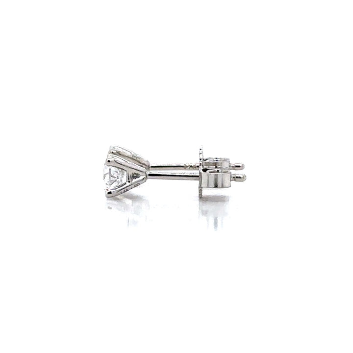 Solitaire Earrings (4-Prong) - 14k Gold