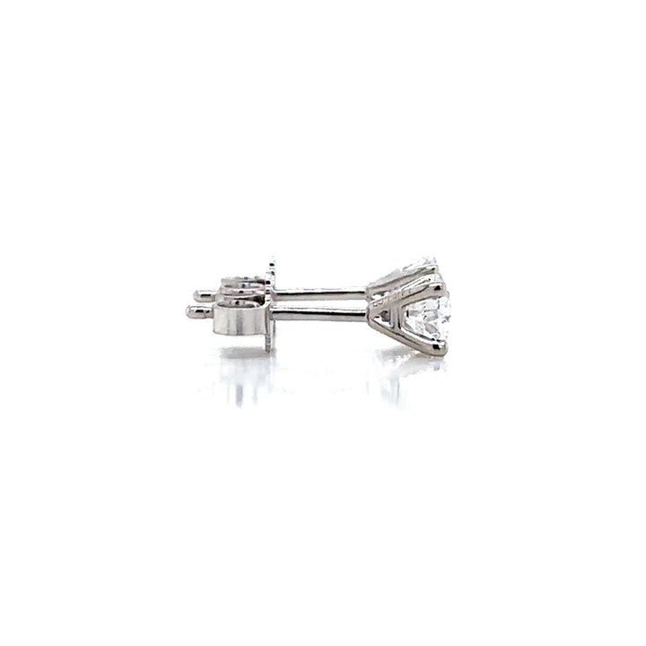Solitaire Earrings (4-Prong) - 14k Gold