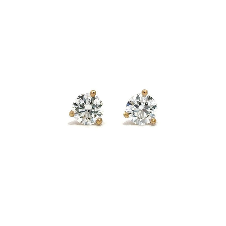 Solitaire Earrings (Martini-Set) - 14k Gold