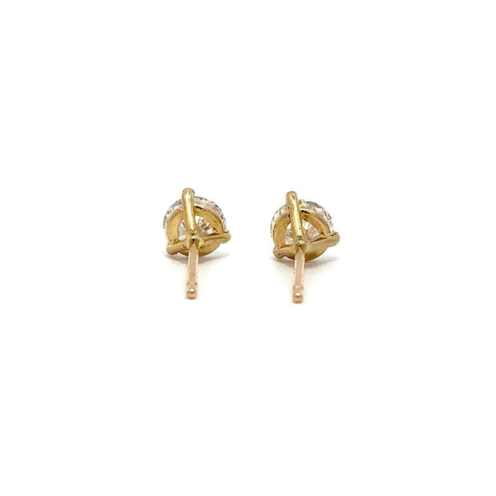 Solitaire Earrings (Martini-Set) - 14k Gold