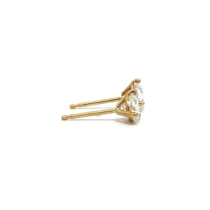 Solitaire Earrings (Martini-Set) - 14k Gold