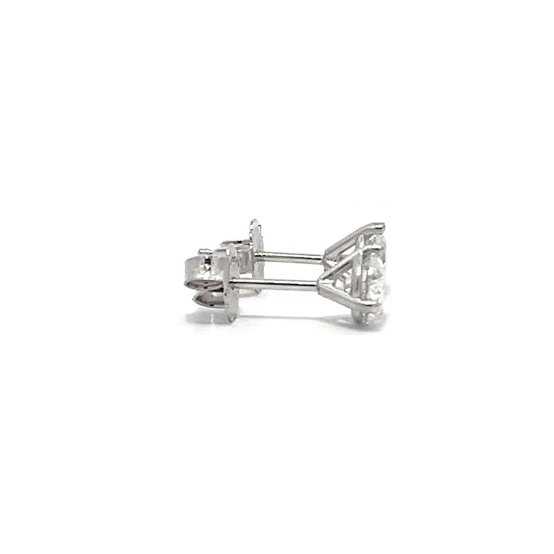 Solitaire Earrings (Martini-Set) - 14k Gold