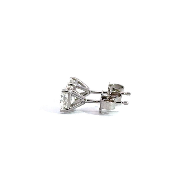 Solitaire Earrings (4-Prong) - 14k Gold