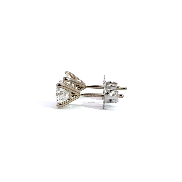 Solitaire Earrings (4-Prong) - 14k Gold