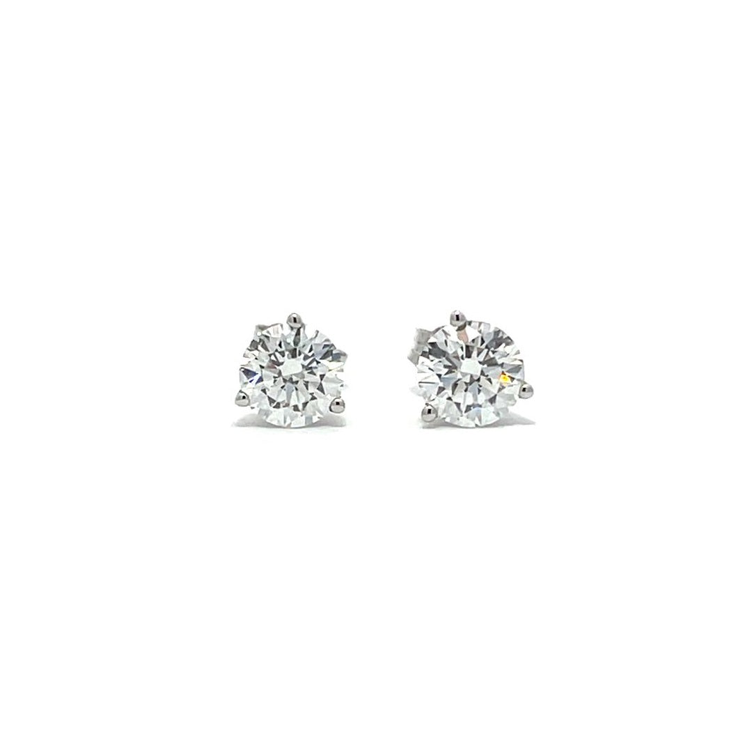 Solitaire Earrings (Martini-Set) - 14k Gold