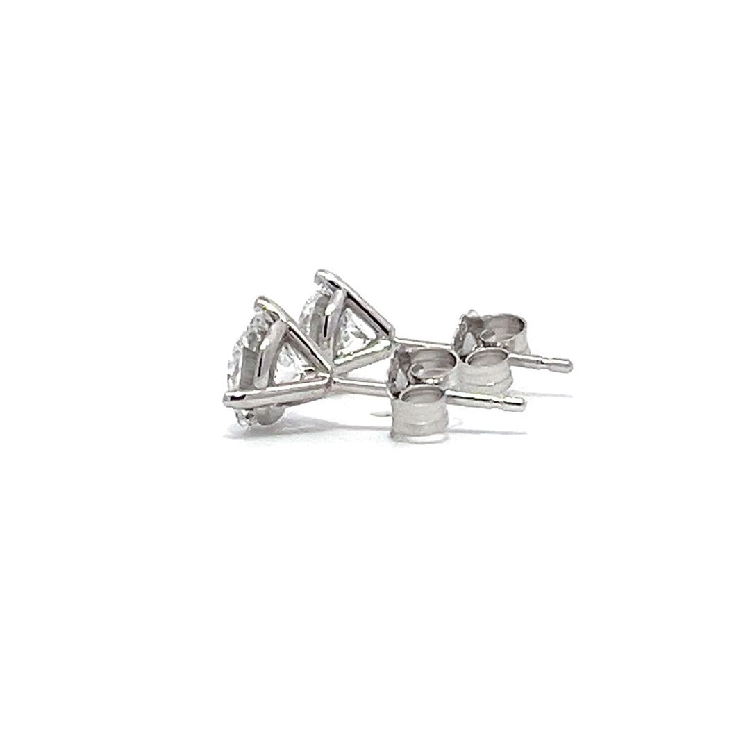 Solitaire Earrings (Martini-Set) - 14k Gold