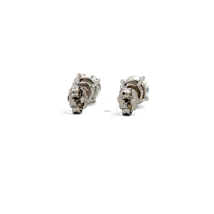 Solitaire Earrings (4-Prong) - 14k Gold