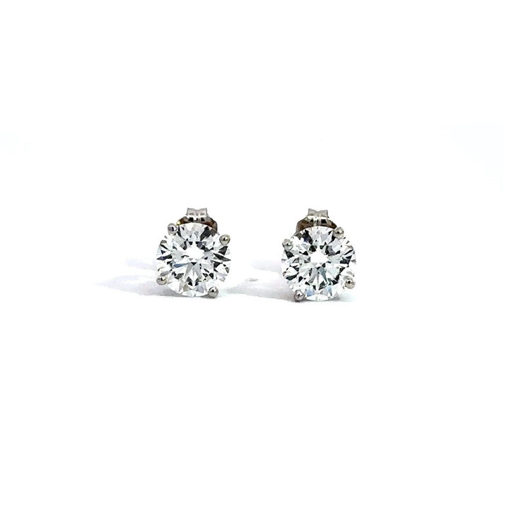Solitaire Earrings (4-Prong) - 14k Gold
