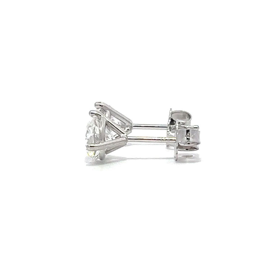 Solitaire Earrings (Martini-Set) - 14k Gold