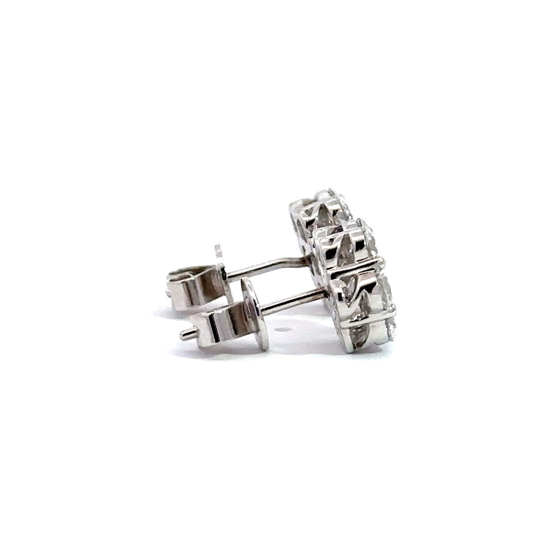 Flower Stud Earrings - 14k Gold