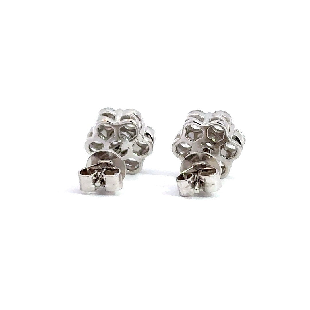 Flower Stud Earrings - 14k Gold