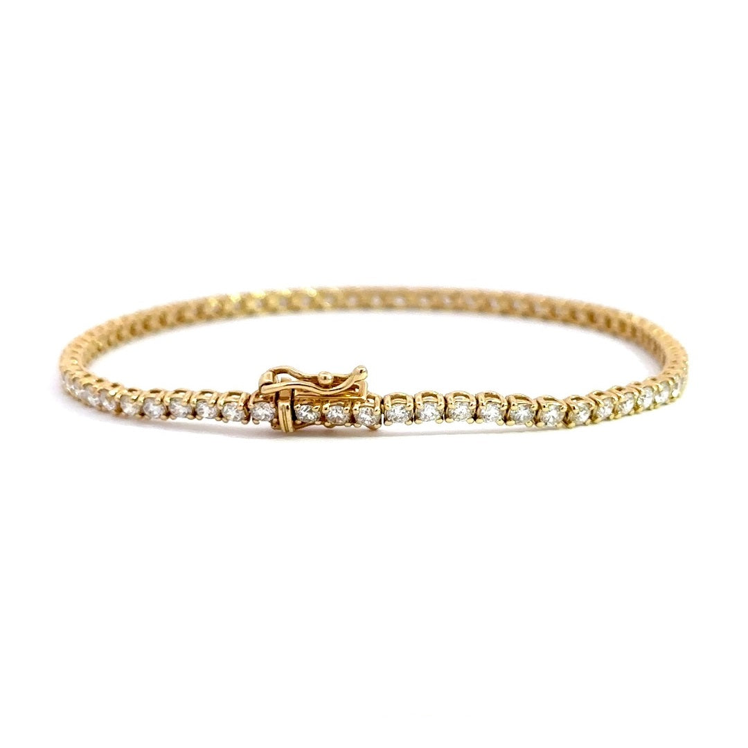 Tennis Bracelet - 14k Yellow Gold 3.00ct #10813