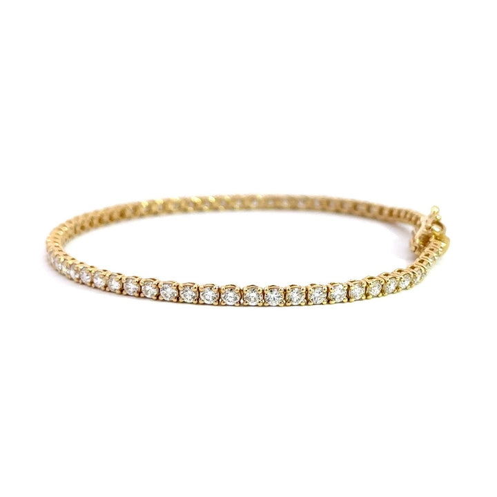 Tennis Bracelet - 14k Yellow Gold 3.00ct #10813