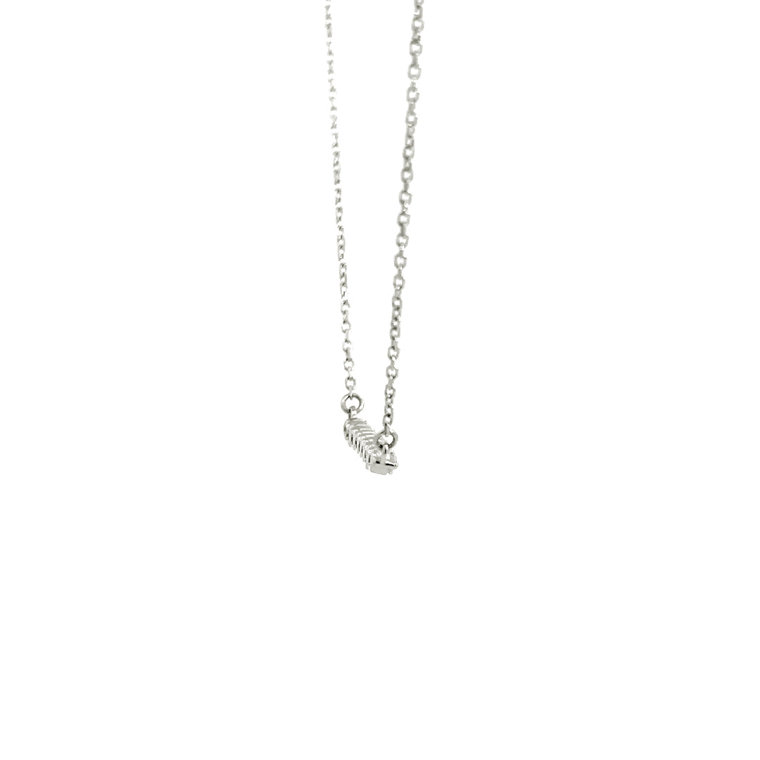 Diamond Bar Necklace - 14k White Gold 0.25ct #11166
