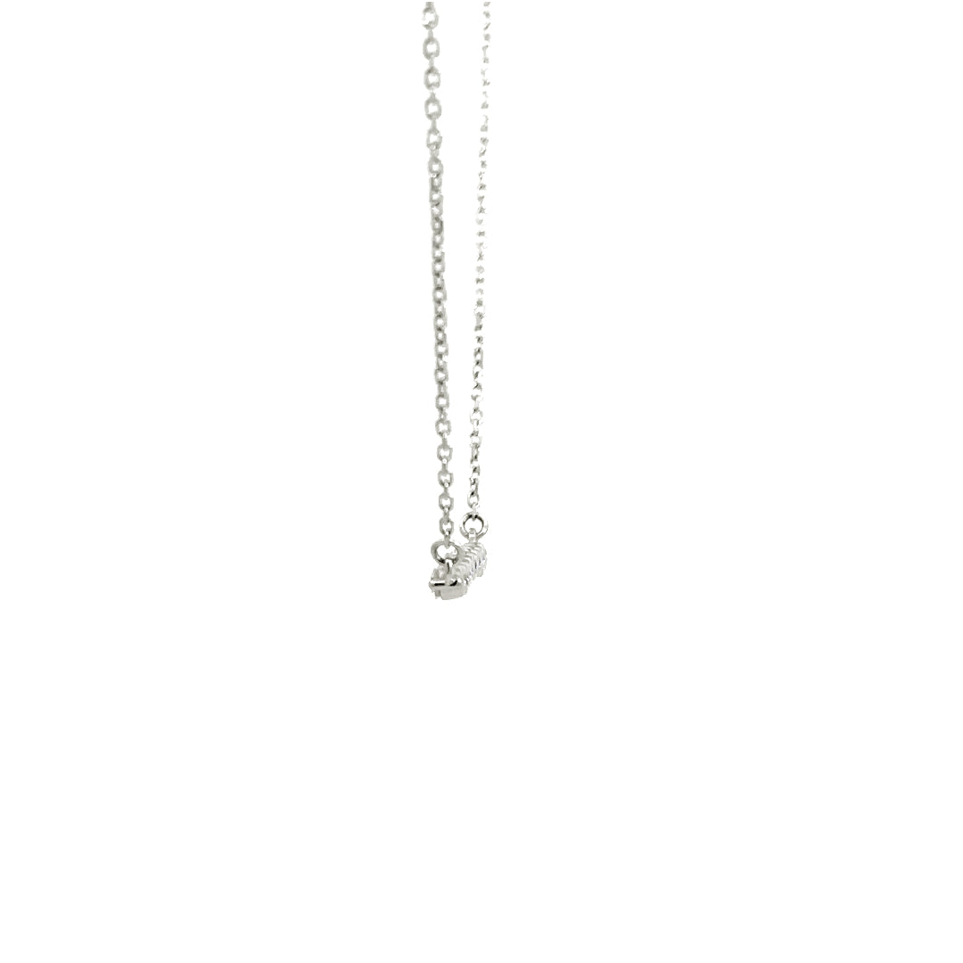 Diamond Bar Necklace - 14k White Gold 0.25ct #11166