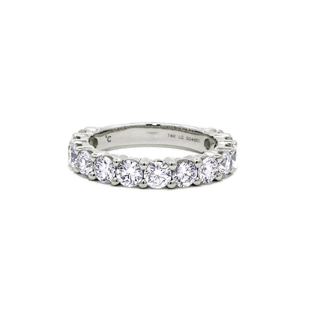 Shared Prong Ring - 14k White Gold 2.00ct #11396