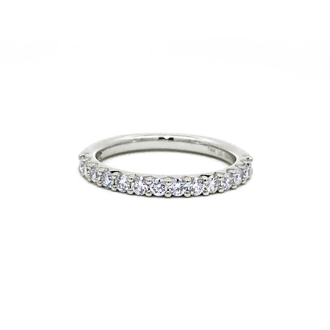 French Pave Ring - 14k White Gold 0.50ct #11236