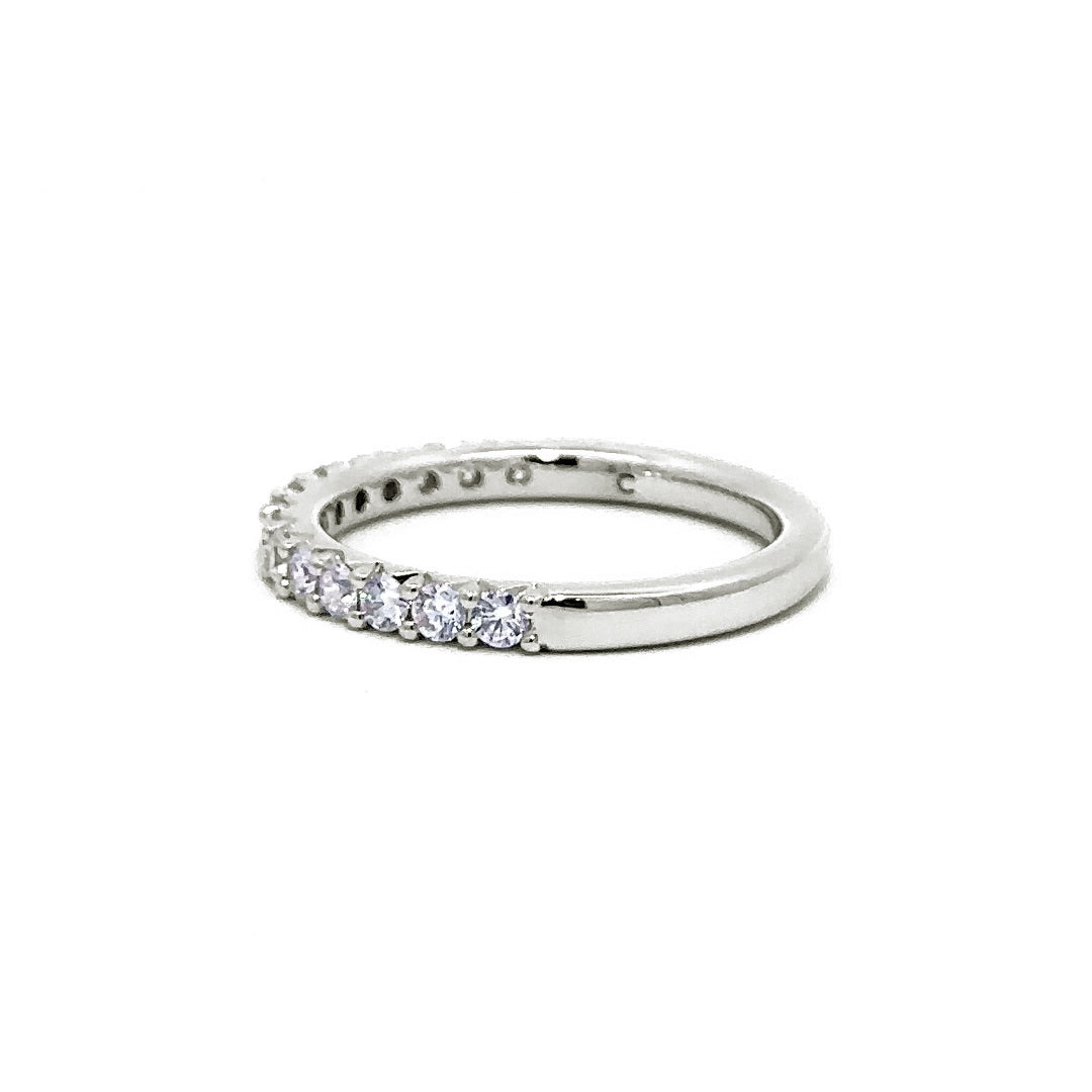 French Pave Ring - 14k White Gold 0.50ct #11236