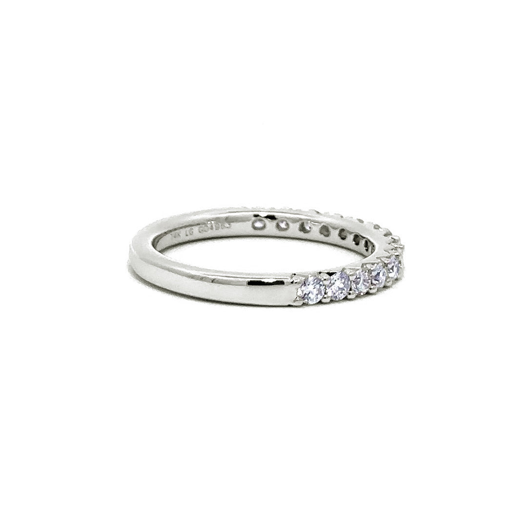 French Pave Ring - 14k White Gold 0.50ct #11236