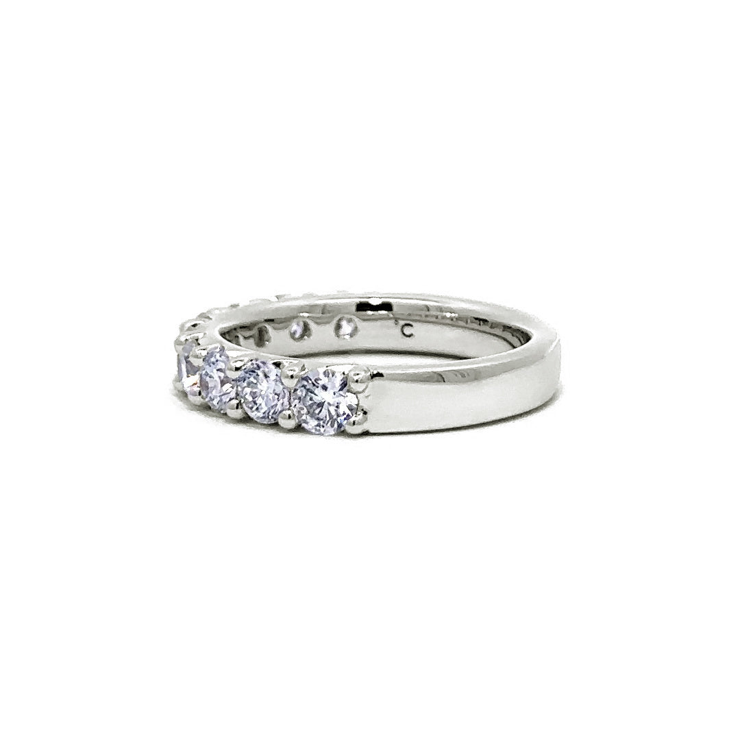 French Pave Ring - 14k White Gold 1.50ct #11239