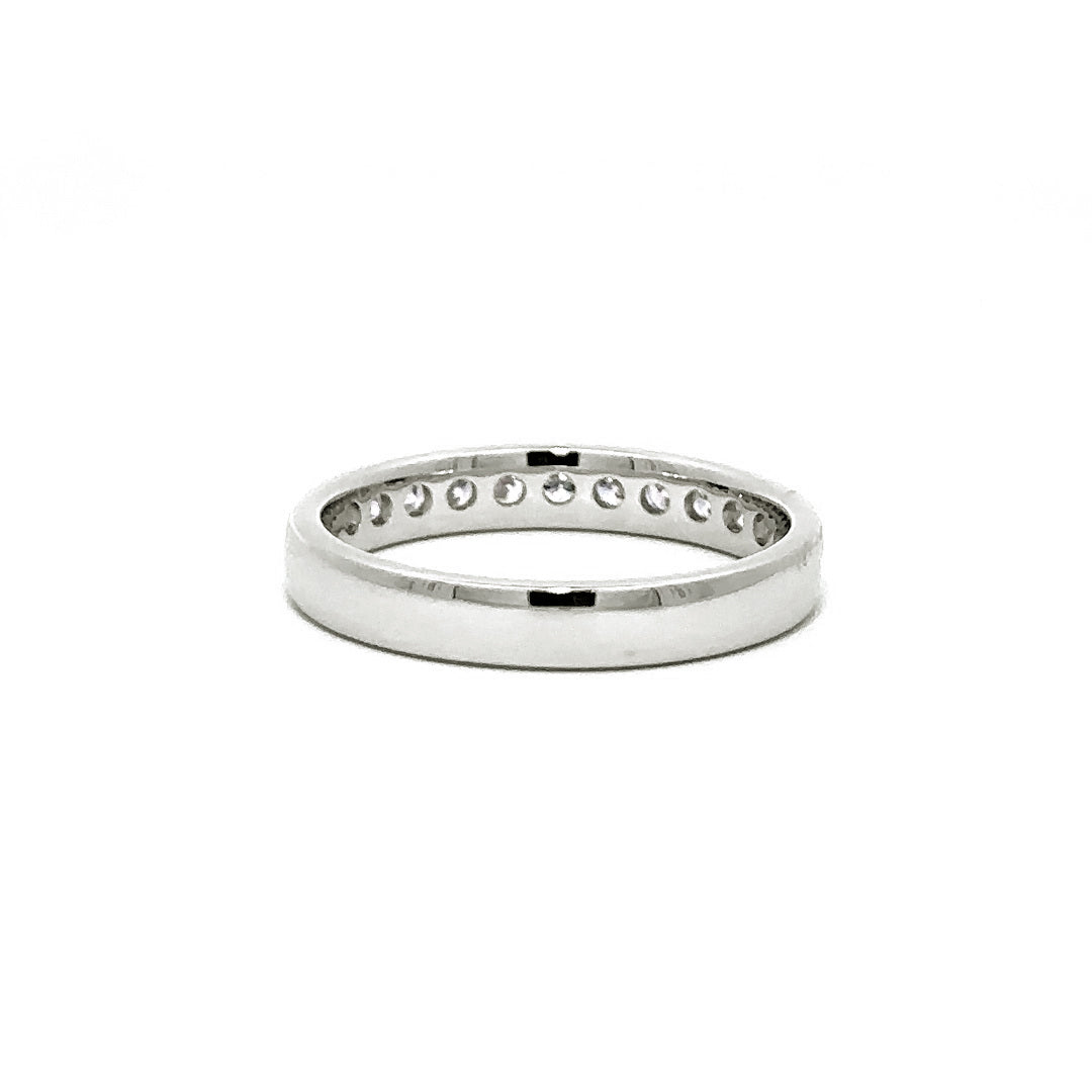 Channel Set Ring - 14k White Gold 0.50ct