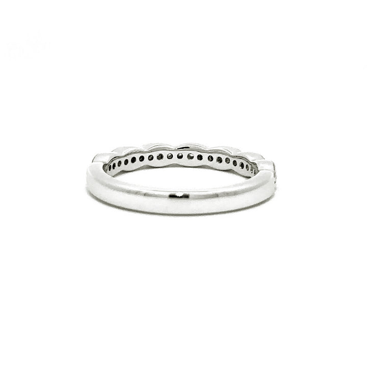Scalloped Ring - 14k White Gold 0.17ctw #11246