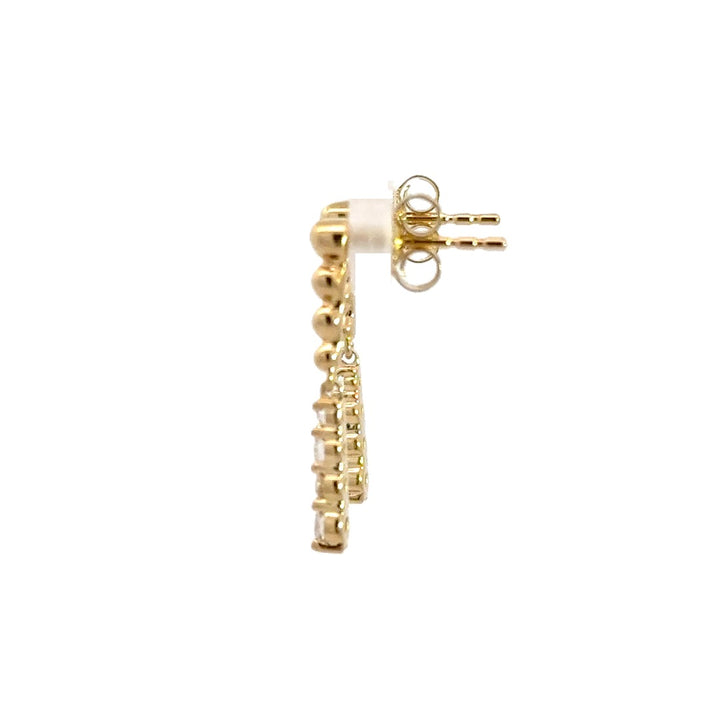 Dangle Earrings - 14k Yellow Gold 0.32ctw #11383