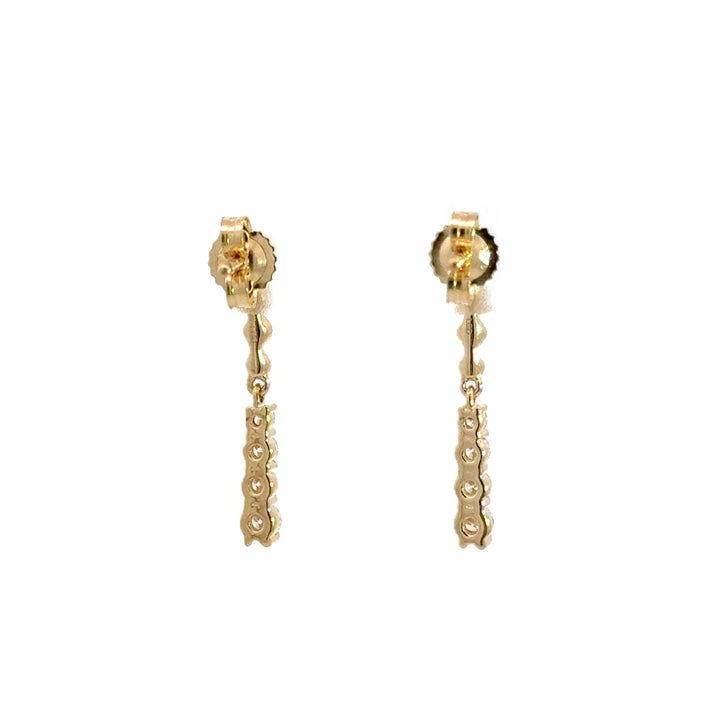 Dangle Earrings - 14k Yellow Gold 0.32ctw #11383