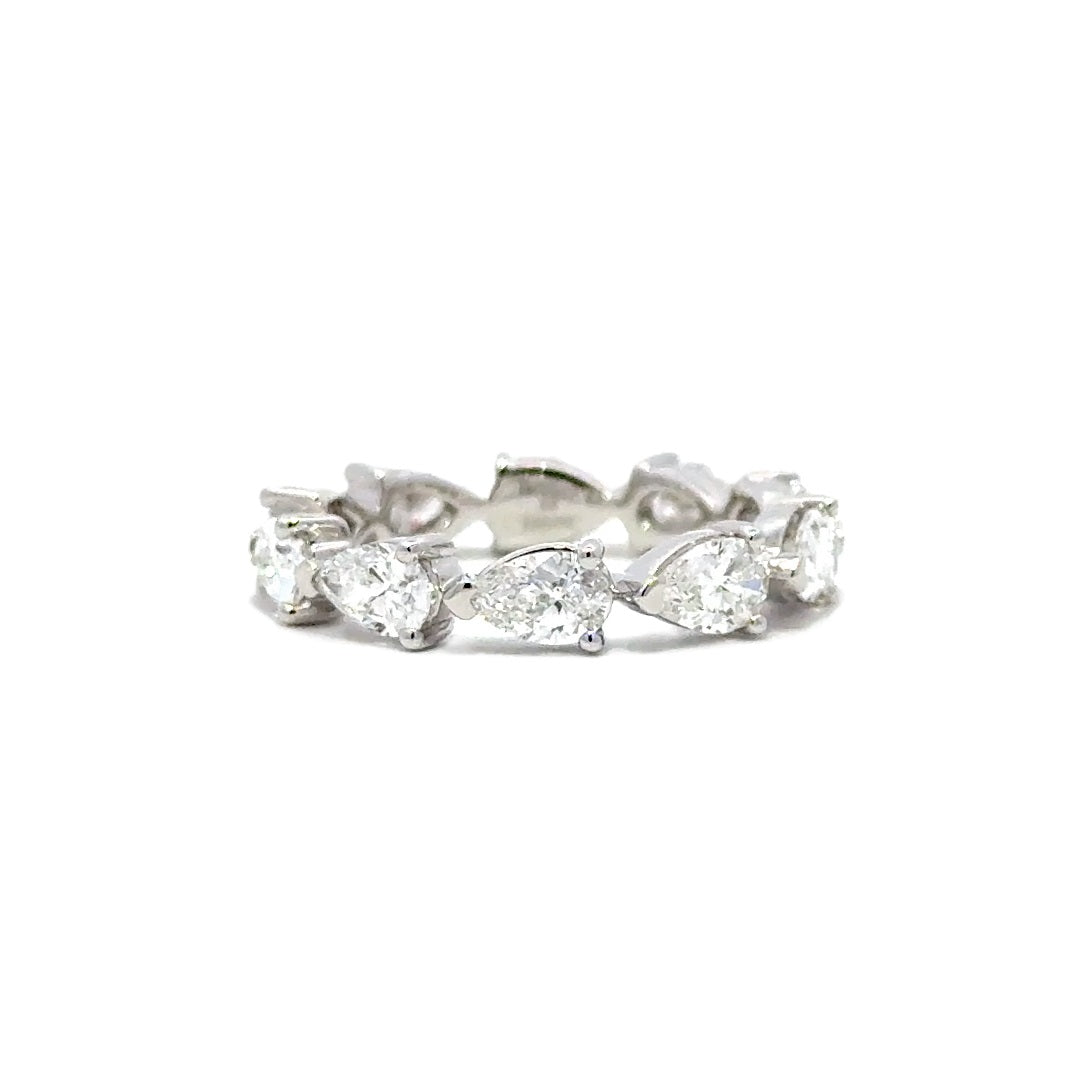 Eternity Ring (Pear) - 14k White Gold 2.73ctw #11400