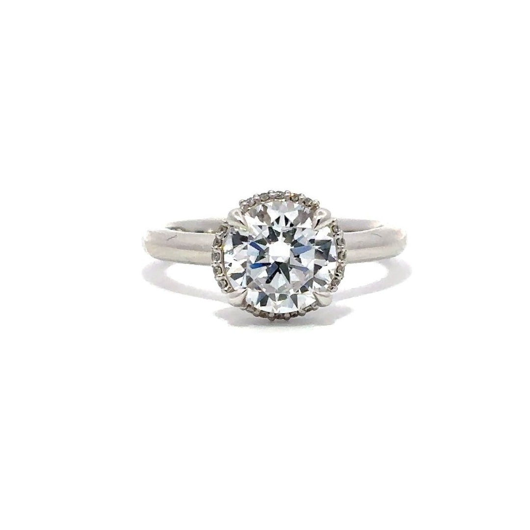 Pave Ring - Hidden Halo Setting #11625