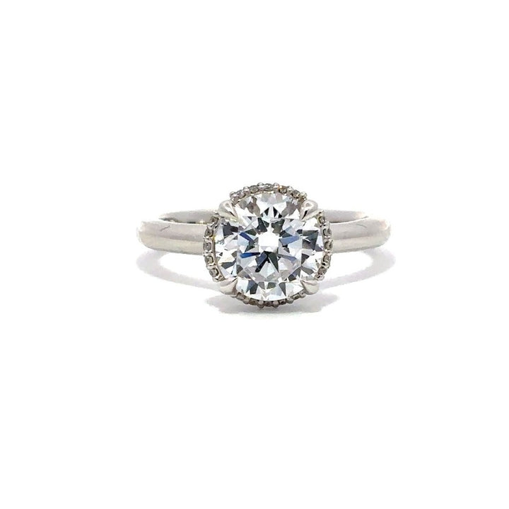 Pave Ring - Hidden Halo Setting #11625