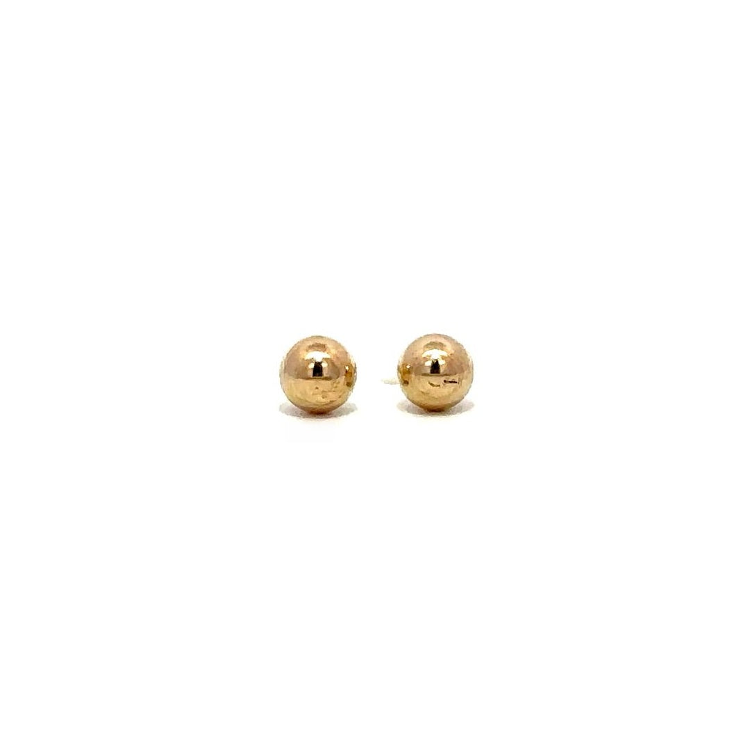 Ball Stud Earrings - 14k Yellow Gold