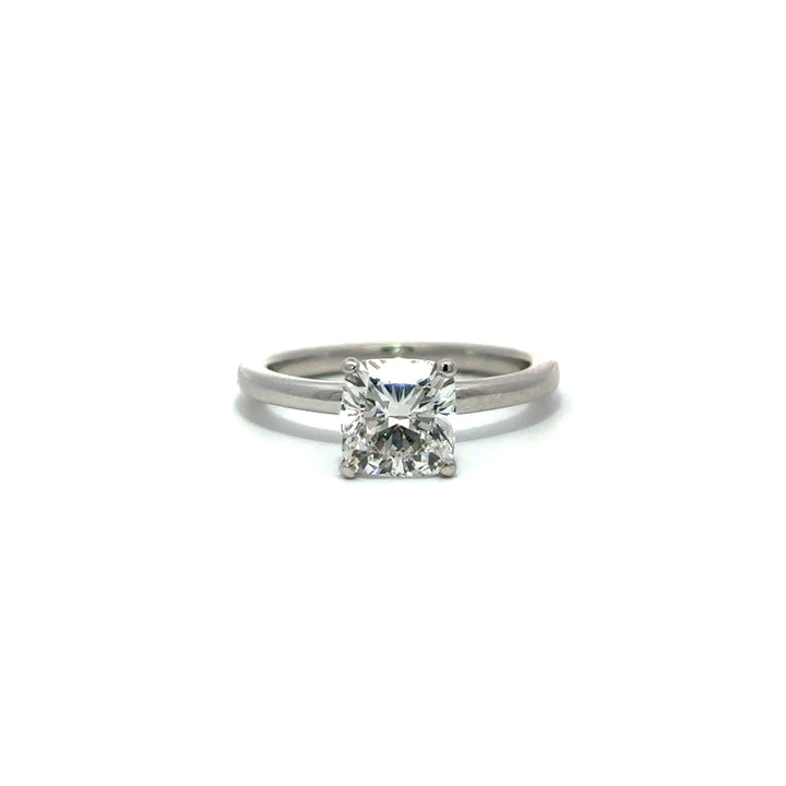 Hidden Halo (Square Cushion) - 14k White Gold 1.55ct #12050