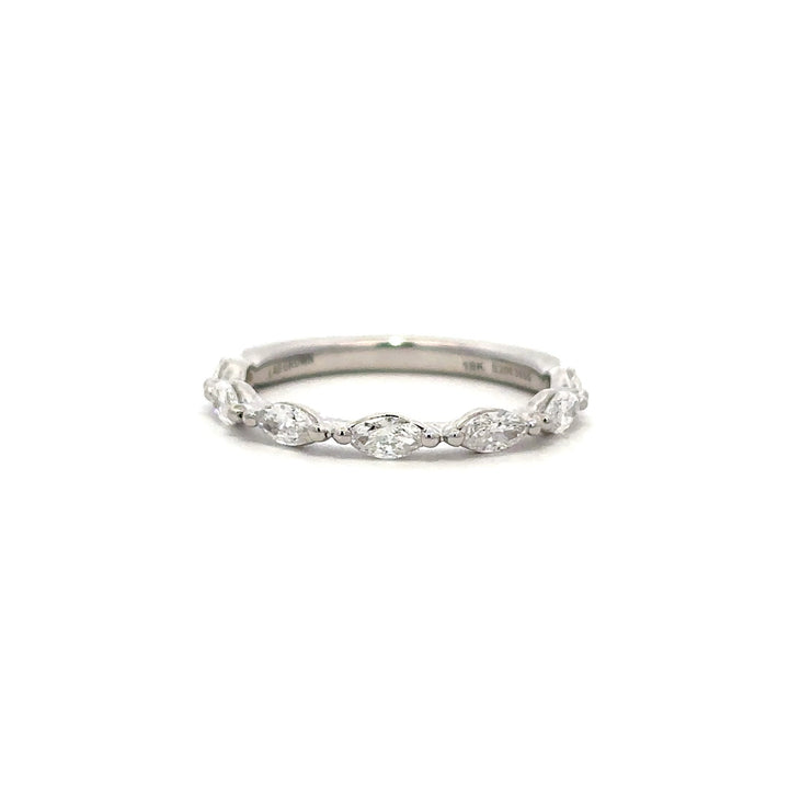 Half Eternity Ring (Marquise) - 14k White Gold 0.42ctw #12094