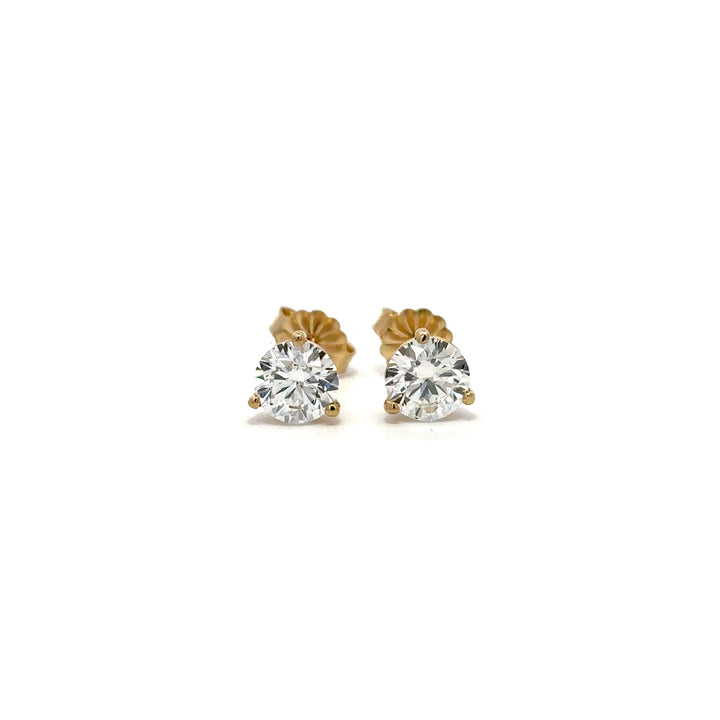 Solitaire Earrings (Martini-Set) - 14k Gold