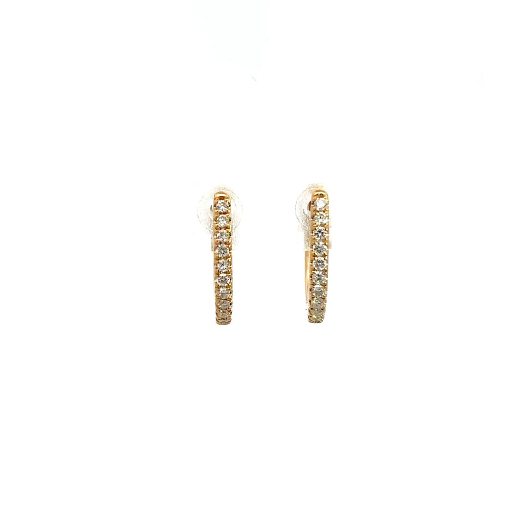 Hoop Earrings (Round) - 14k Yellow Gold 0.18ct #12121