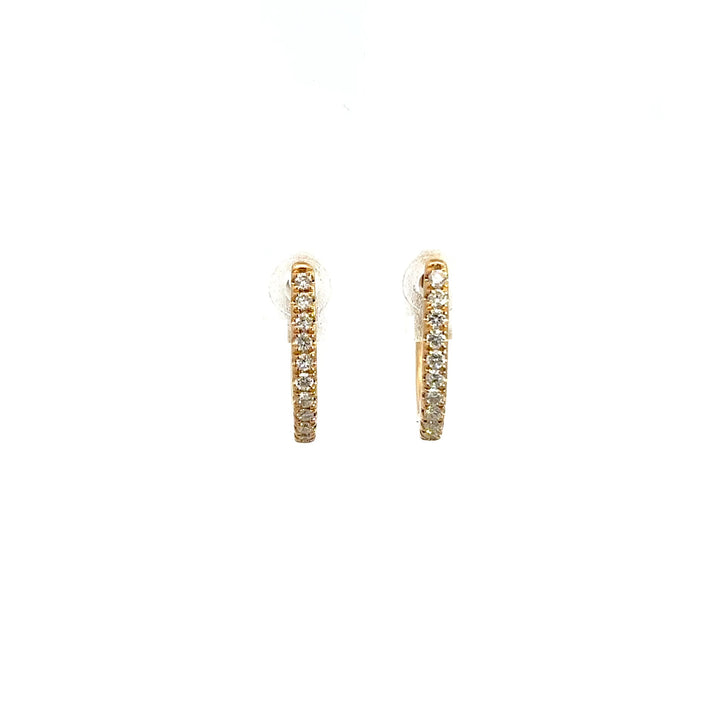 Hoop Earrings (Round) - 14k Yellow Gold 0.18ct #12121