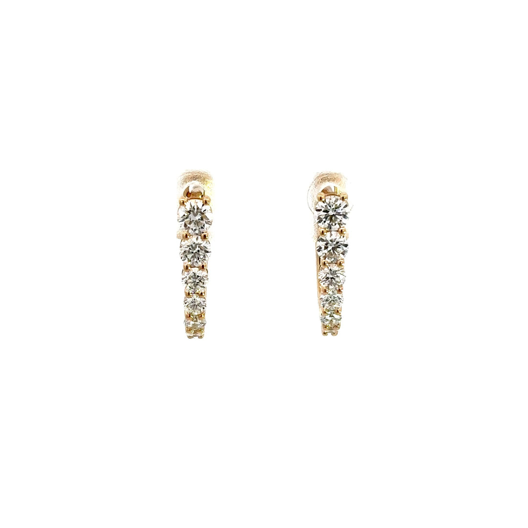 Hoop Earrings (Round) - 14k Gold 0.50ct