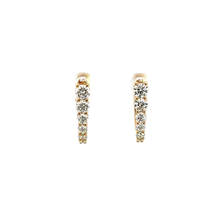 Hoop Earrings (Round) - 14k Gold 0.50ct