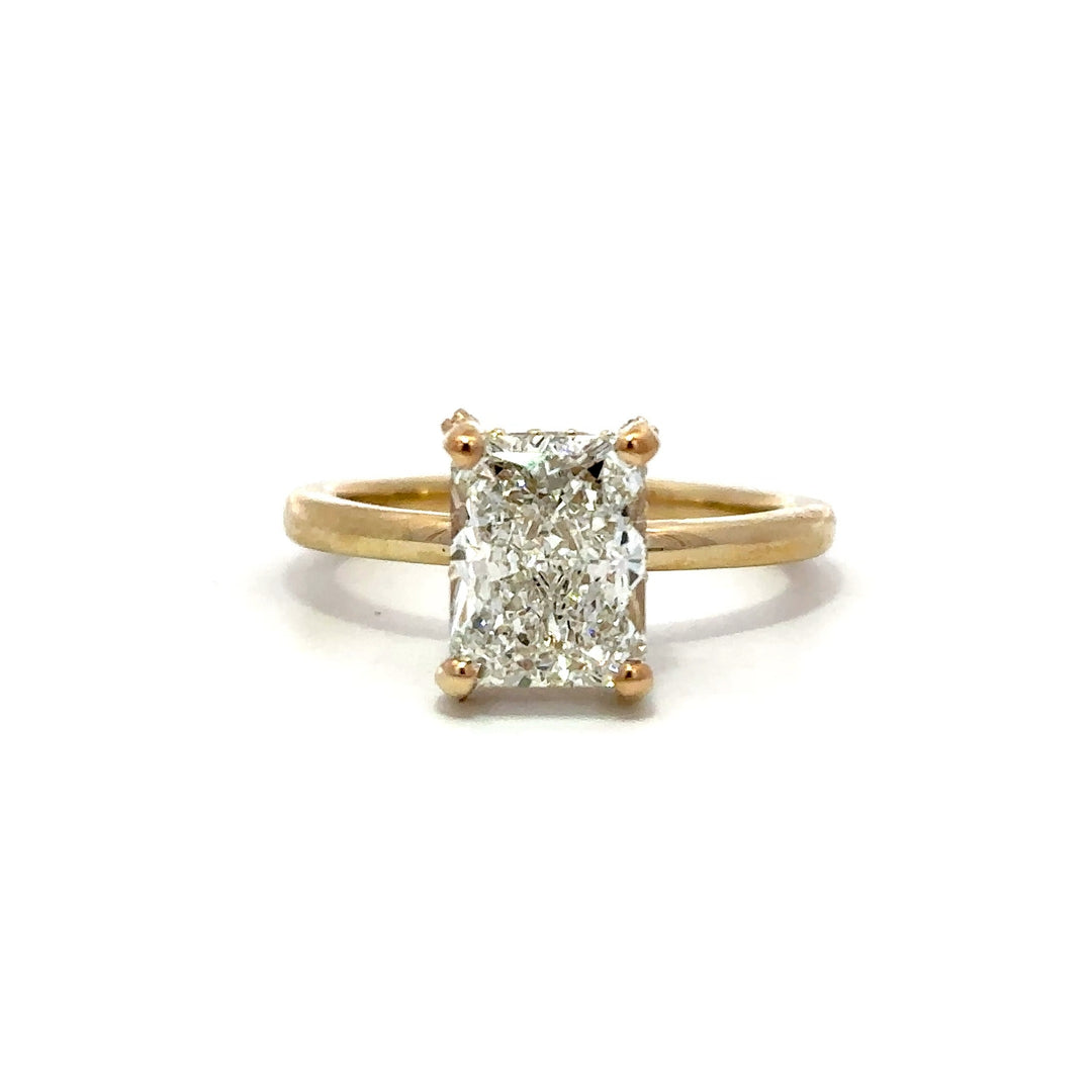 Hidden Halo Ring (Radiant) - 14k Yellow Gold 2.50ct #12139