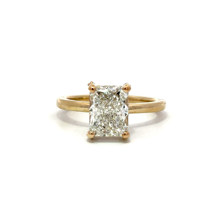 Hidden Halo Ring (Radiant) - 14k Yellow Gold 2.50ct #12139