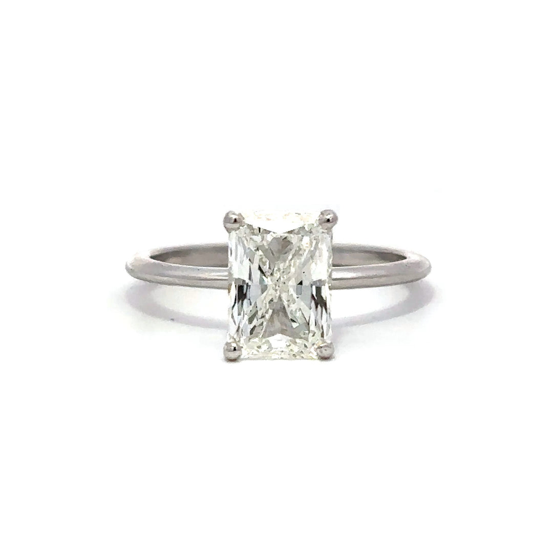 Solitaire Ring (Radiant) - 14k White Gold 2.08ct #12140