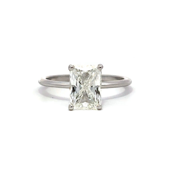 Solitaire Ring (Radiant) - 14k White Gold 2.08ct #12140