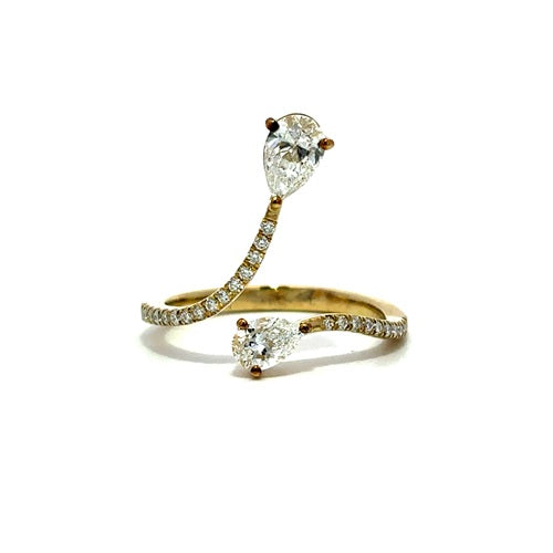 Flourishan "Blossoming Tulip" Open Ring - 14k Yellow Gold Vermeil #12330